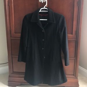 Anne Klein women’s black knee length pea coat